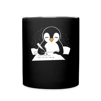 Penguin, Writer, Author, Creative - Full Colour Mug - black - Front