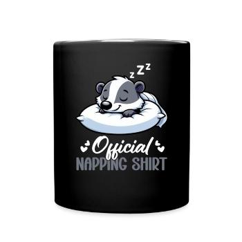 Official Badger Sleepshirt for Sleep - Full Colour Mug - black - Front