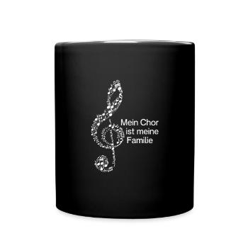 Mein Chor ist meine Familie Chorleiter Chorprobe - Tasse einfarbig - Schwarz - Vorne