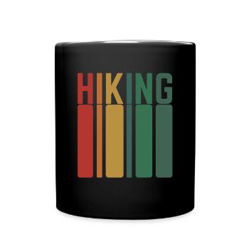 Wandern und Klettern in den Bergen - Tasse einfarbig - Schwarz - Vorne