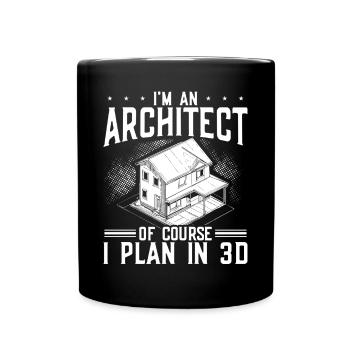 Architecte Architecture Cadeau Étudiant en architecture - Mug uni - noir - Devant