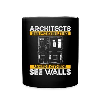 Architect Architecture Gift Architecture Student - Full Colour Mug - black - Front