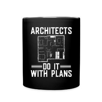 Architect Architecture Gift Architecture Student - Full Colour Mug - black - Front