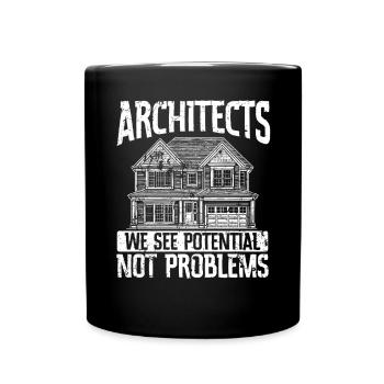 Architect Architecture Gift Architecture Student - Full Colour Mug - black - Front