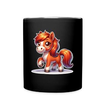 Cheval - Mug uni - noir - Devant