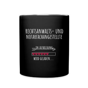 Rechtsanwalts- und Notarfachangestellte Ausbildung - Tasse einfarbig - Schwarz - Vorne