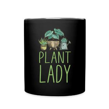 Amateur de plantes Jardinier Plante Dame - Mug uni - noir - Devant