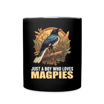 Elstern Elster - Tasse einfarbig - Schwarz - Vorne