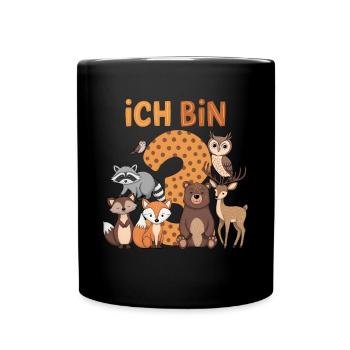 3rd Birthday 3 Years Forest Animals Forest Animals - Full Colour Mug - black - Front