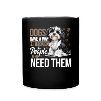 Mignon propriétaire de chien havanais - Mug uni - noir - Devant