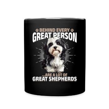 Mignon propriétaire de chien havanais - Mug uni - noir - Devant