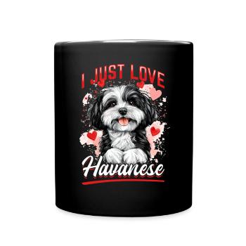 Cute Havanese Dog Owner - Full Colour Mug - black - Front