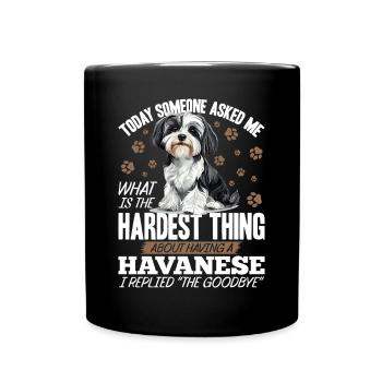 Cute Havanese Dog Owner - Full Colour Mug - black - Front