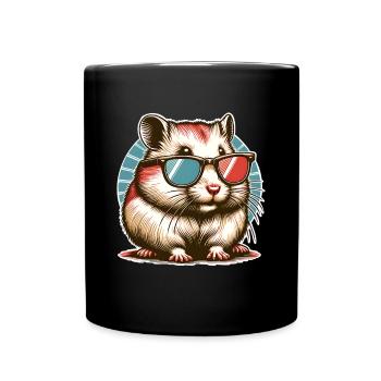 Hamster - Tasse einfarbig - Schwarz - Vorne