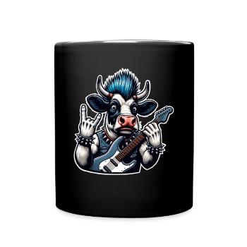 Kuh Rock and Roll Guitarist - Full Colour Mug - black - Front