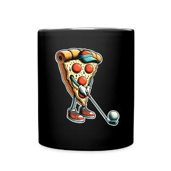 Golf Pizza - Tasse einfarbig - Schwarz - Vorne
