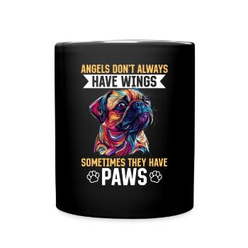 Mignon propriétaire de chien carlin - Mug uni - noir - Devant