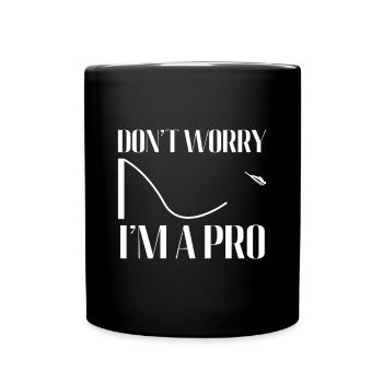 Don't Worry I'm a Pro - Ski Jumping Humor - Full Colour Mug - black - Front