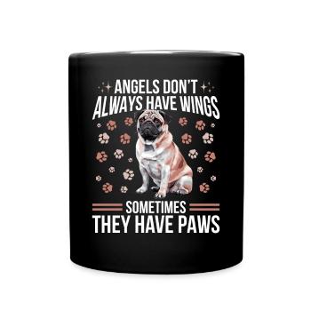 Mignon propriétaire de chien carlin - Mug uni - noir - Devant