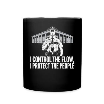 Customs and Border Protection Officer Airport Jobs - Full Colour Mug - black - Front