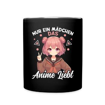 Juste une fille qui aime les mangas Kawaii animés - Mug uni - noir - Devant