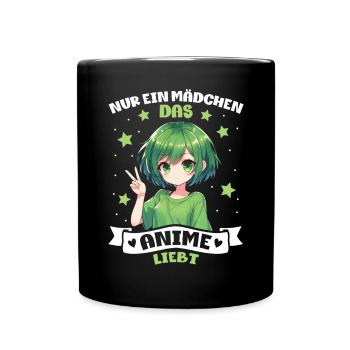 Juste une fille qui aime les mangas Kawaii animés - Mug uni - noir - Devant