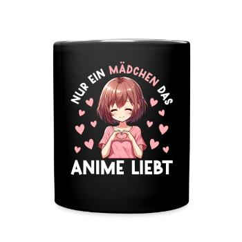 Juste une fille qui aime les mangas Kawaii animés - Mug uni - noir - Devant