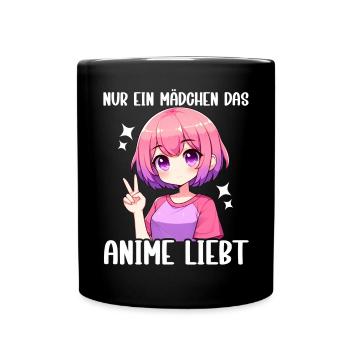 Juste une fille qui aime les mangas Kawaii animés - Mug uni - noir - Devant