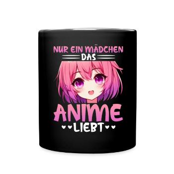 Juste une fille qui aime les mangas Kawaii animés - Mug uni - noir - Devant