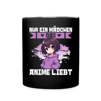 Juste une fille qui aime les mangas Kawaii animés - Mug uni - noir - Devant