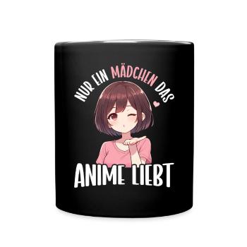 Juste une fille qui aime les mangas Kawaii animés - Mug uni - noir - Devant
