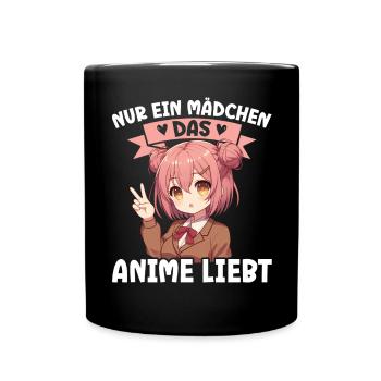 Juste une fille qui aime les mangas Kawaii animés - Mug uni - noir - Devant