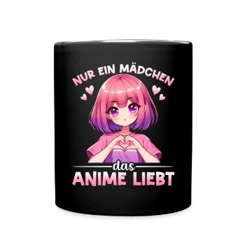 Juste une fille qui aime les mangas Kawaii animés - Mug uni - noir - Devant
