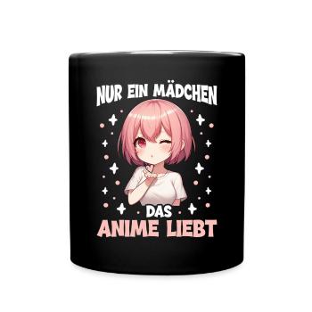 Juste une fille qui aime les mangas Kawaii animés - Mug uni - noir - Devant