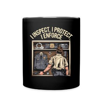 Emplois d’agent des douanes et de la protection des frontières dans les aéroports - Mug uni - noir - Devant
