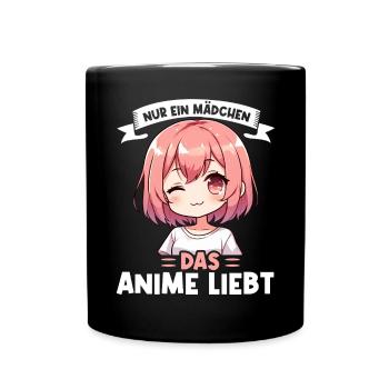 Juste une fille qui aime les mangas Kawaii animés - Mug uni - noir - Devant