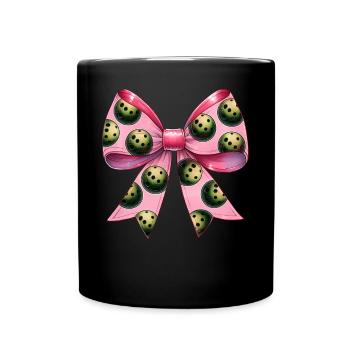 Coquette Bow Pickleball Motif Fête des Mères Rose - Mug uni - noir - Devant
