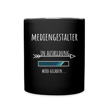 Mediengestalter Ausbildung Beruf Geschenk - Tasse einfarbig - Schwarz - Vorne