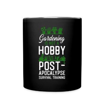 Plant Lover Gardening Gardening Is - Tasse einfarbig - Schwarz - Vorne