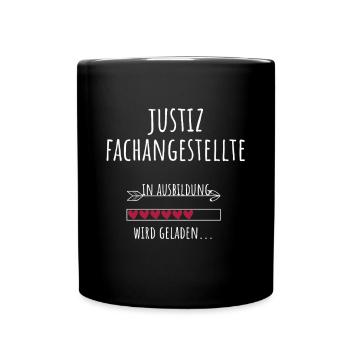 Justizfachangestellte Ausbildung Beruf Geschenk - Tasse einfarbig - Schwarz - Vorne
