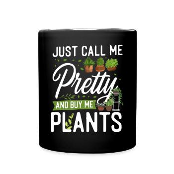 Amateur de plantes jardinière Fille juste - Mug uni - noir - Devant