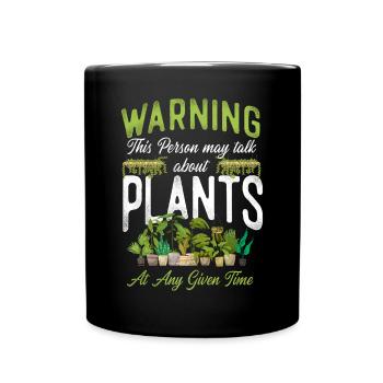 Plant Lover Gardening Avertissement Ceci - Mug uni - noir - Devant