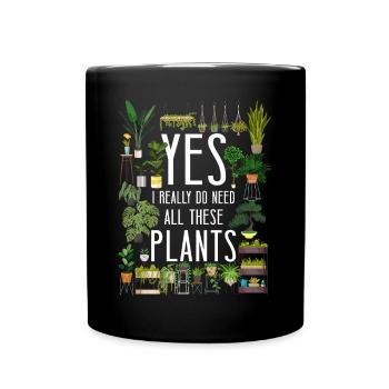 Amateur de plantes jardinage , je - Mug uni - noir - Devant