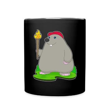 Torche taupe - Mug uni - noir - Devant