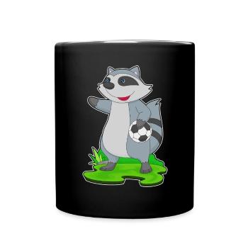 raton laveur joueur de soccer soccer - Mug uni - noir - Devant