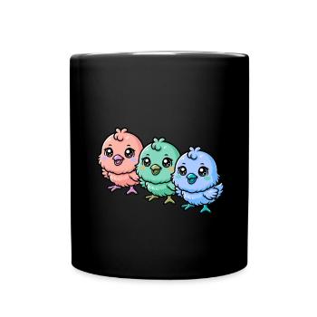 Baby Child Kids Chick Easter Toddlers Chicken - Full Colour Mug - black - Front