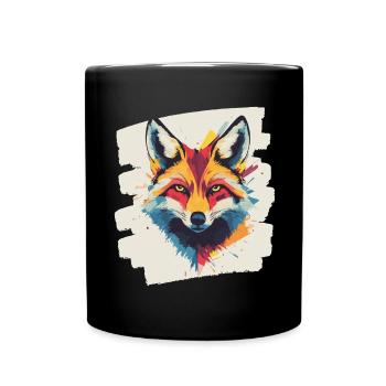 Renard - Mug uni - noir - Devant