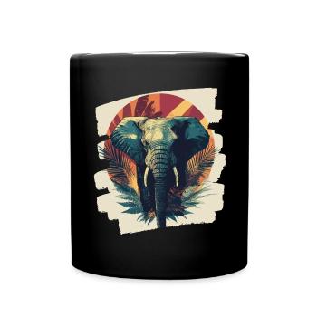 Elephant - Full Colour Mug - black - Front