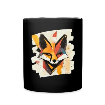 Fuchs - Tasse einfarbig - Schwarz - Vorne