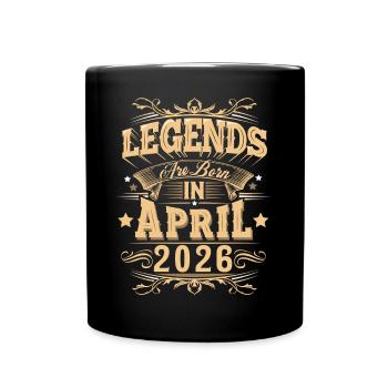 April 2026 birthday legend - Full Colour Mug - black - Front